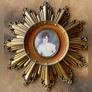 Vintage frame and photo of woman